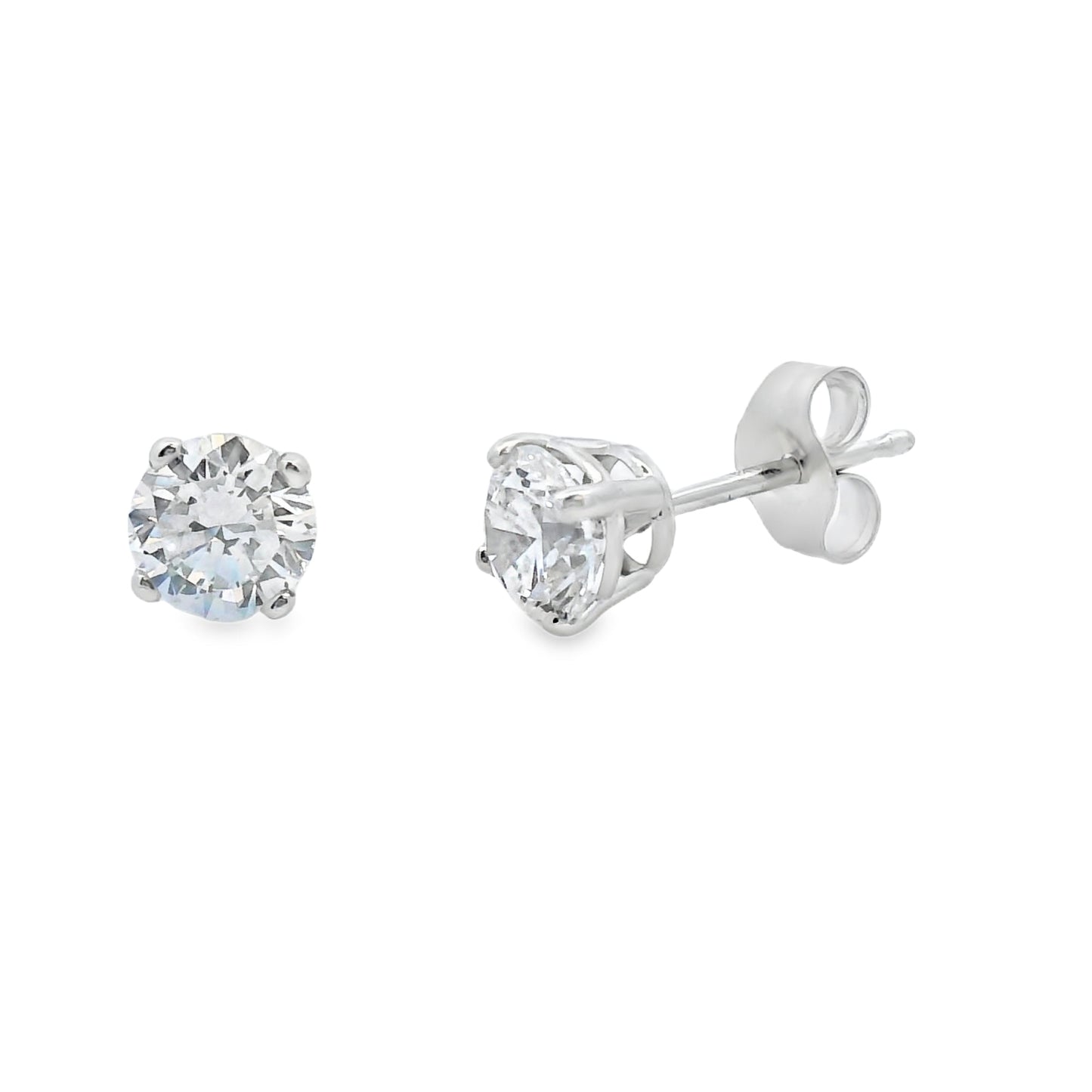 1.00ct Lab Grown Diamond Stud Earrings 14KT White Gold
