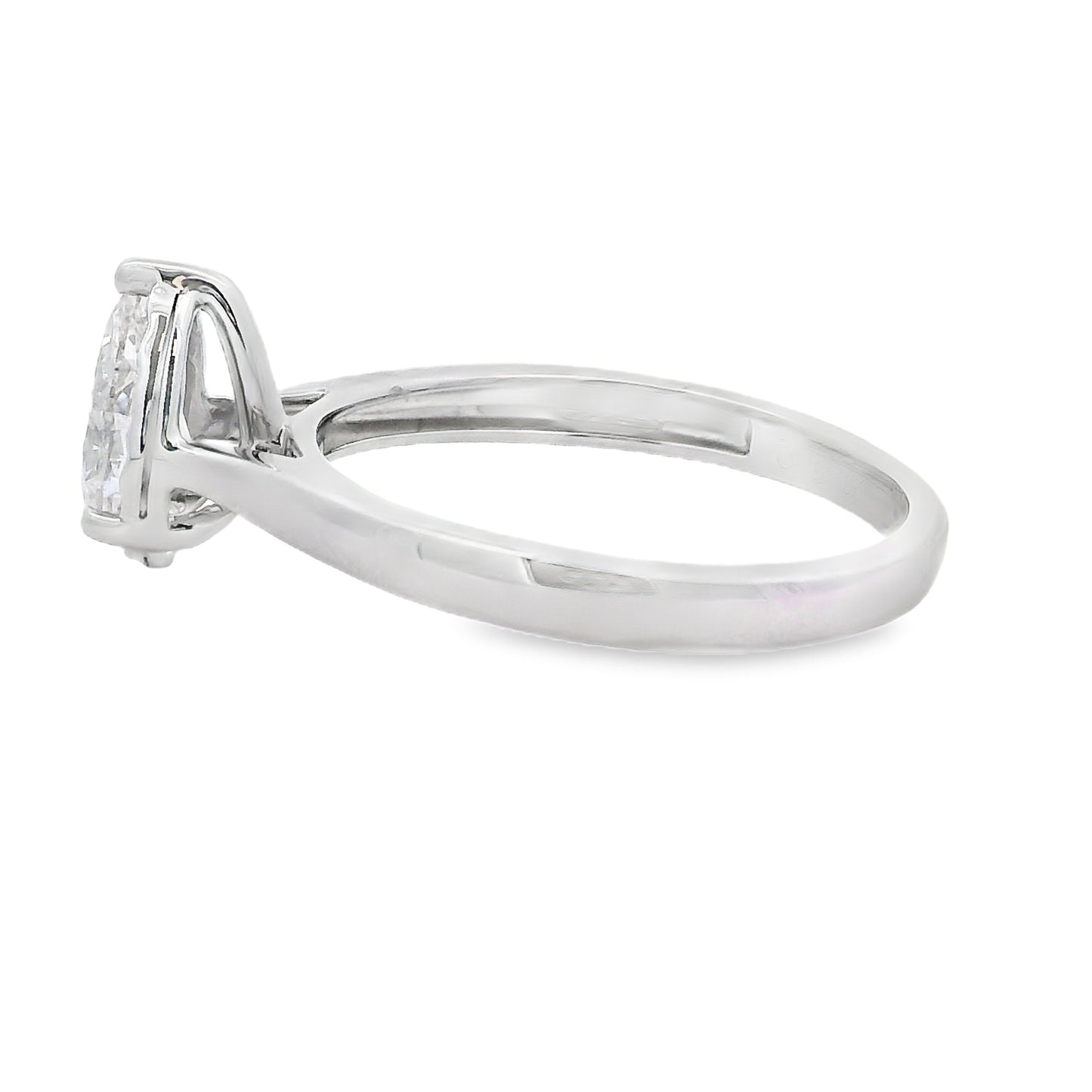 Genuine .75ct Lab Grown Diamond  10KT White Gold