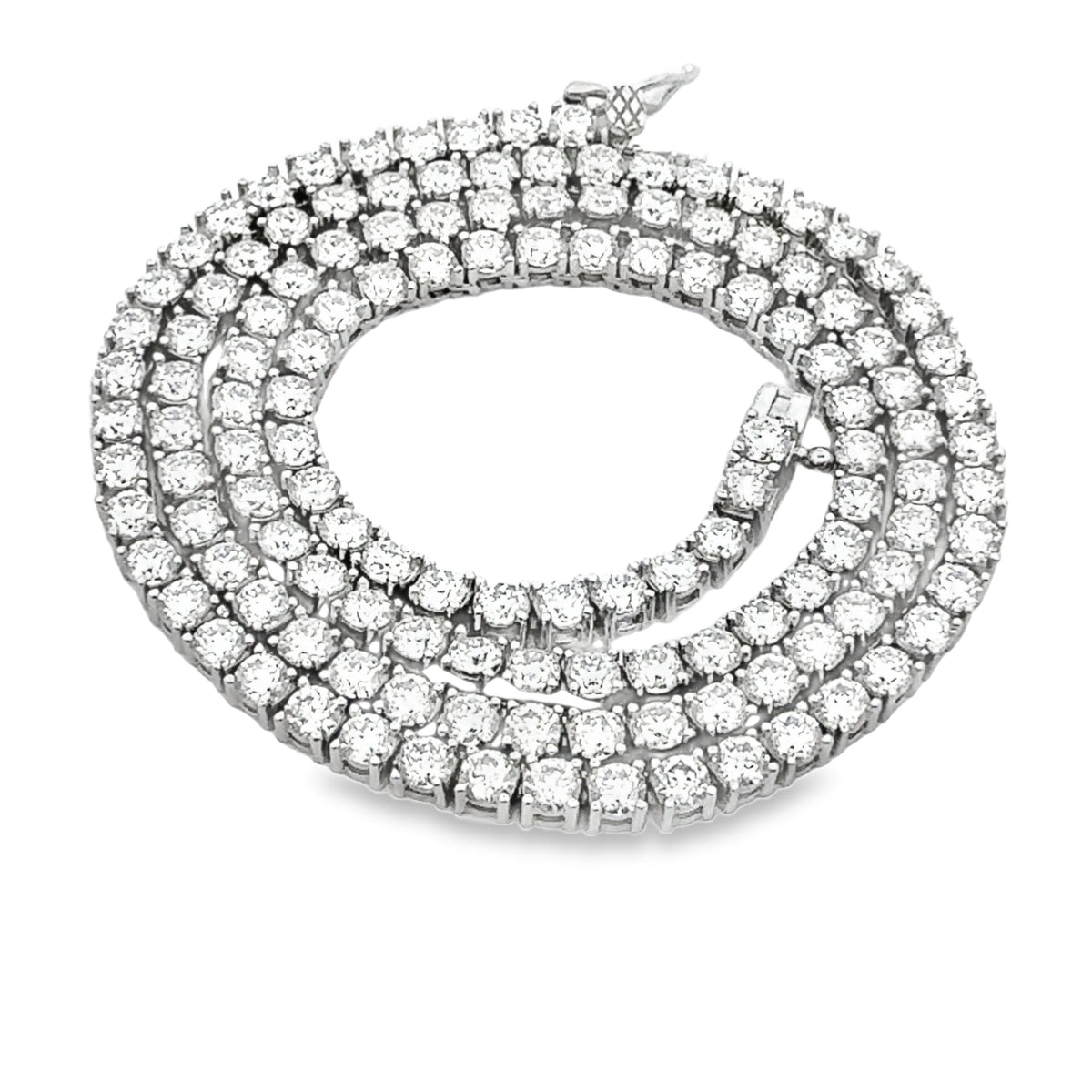 15.14ct Moissanite Tennis Necklace Sterling Silver