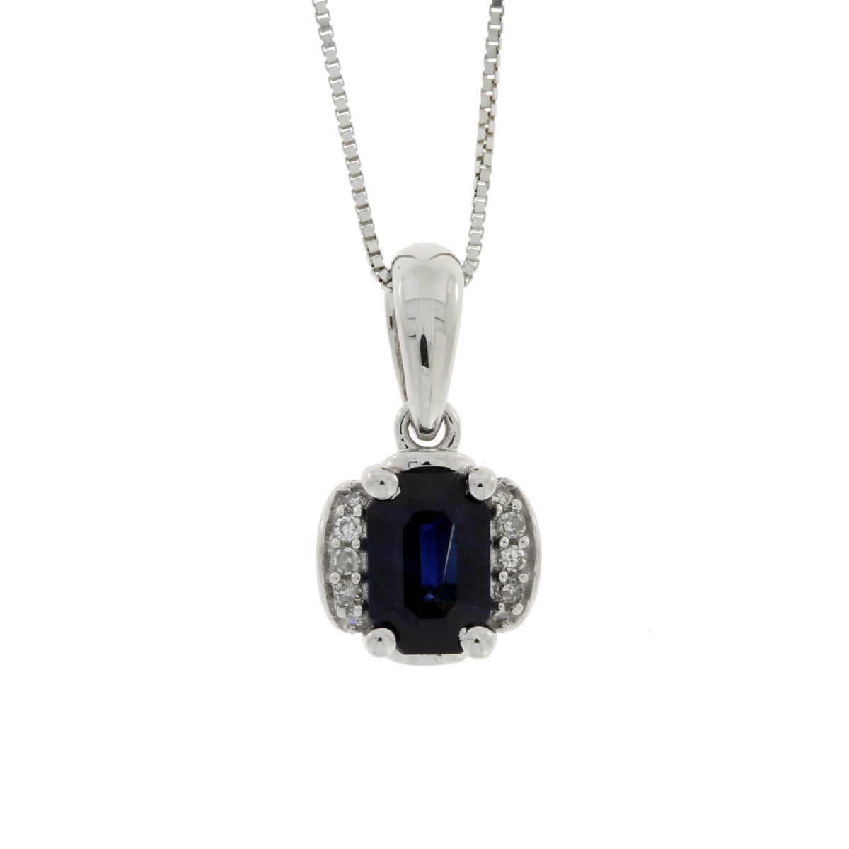 .63ct Sapphire Diamond Fashion Pendants 14KT White Gold