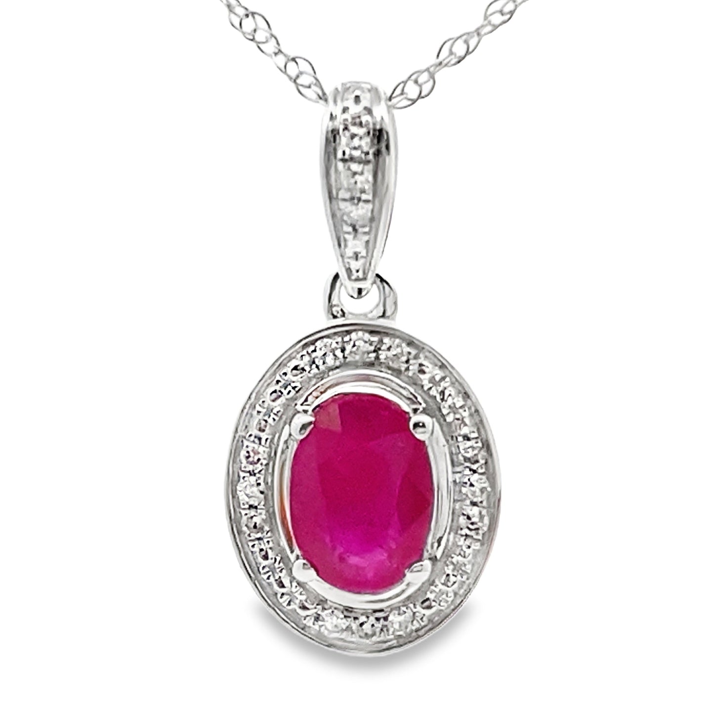 .70ct Ruby Diamond Fashion Pendants 10KT White Gold