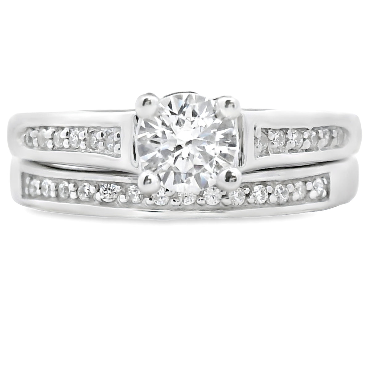 Cubic Zirconia CZ SS Bridal Sterling Silver