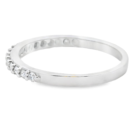 .25ct Diamond Wedding Band Ring 14KT White Gold