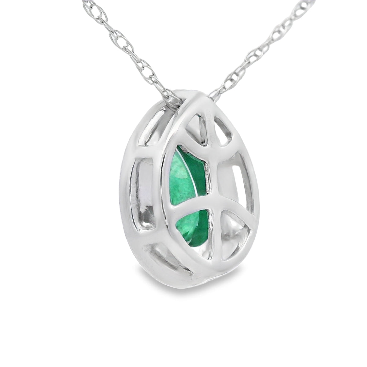 .41ct Emerald Diamond Fashion Pendants 10KT White Gold