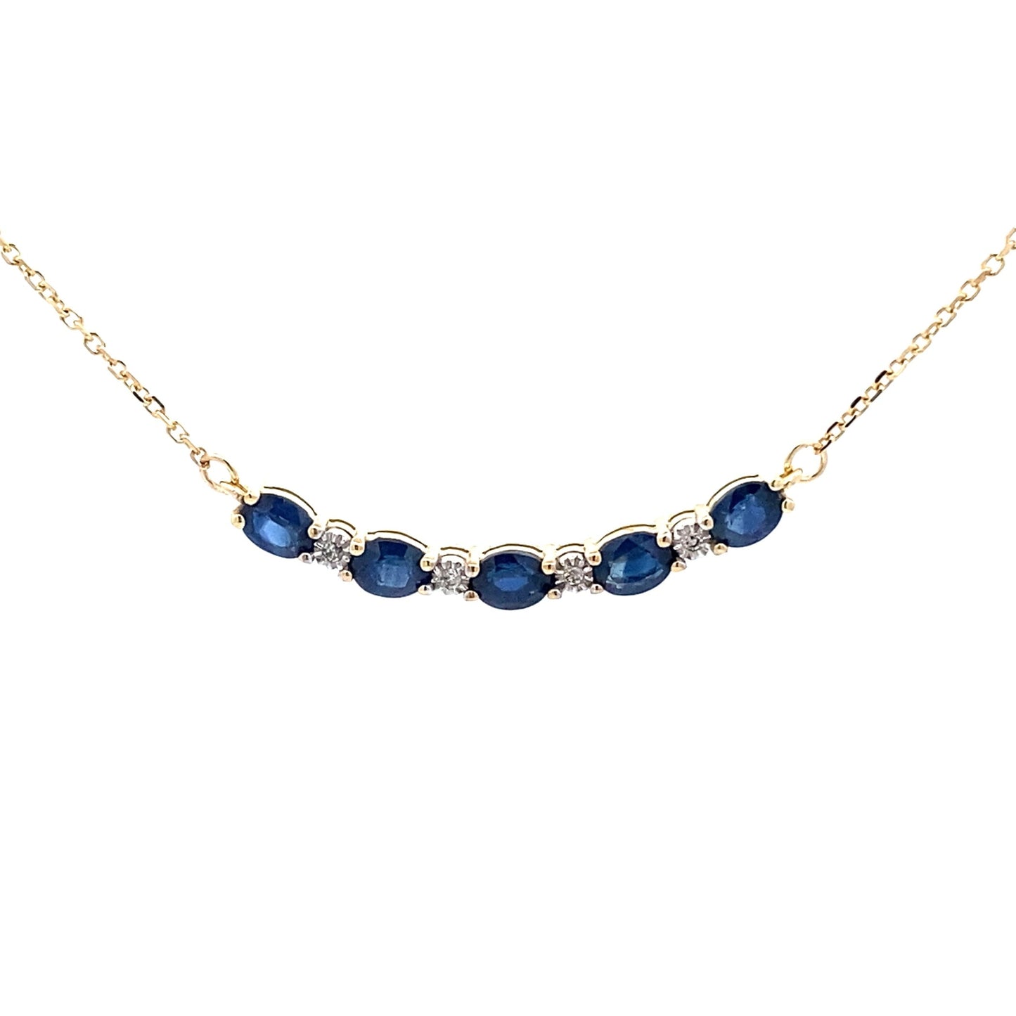 Sapphire Diamond Fashion Pendants 10KT Yellow Gold
