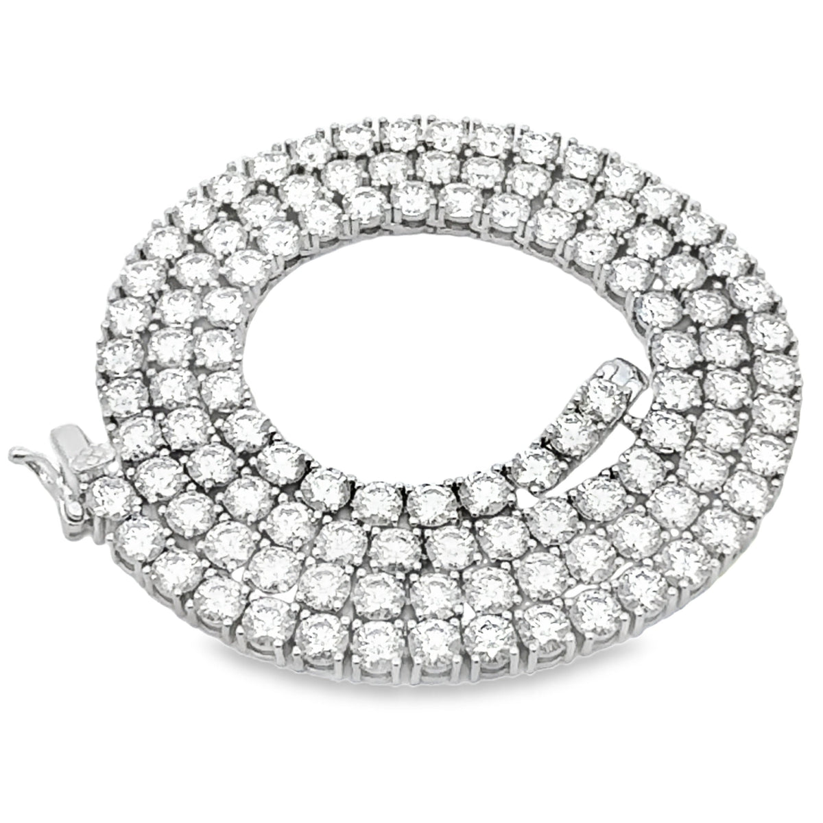 39.98ct Moissanite Tennis Necklace Sterling Silver