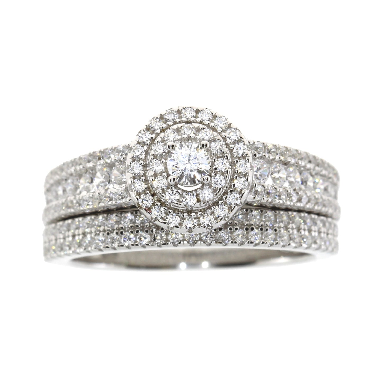 Cubic Zirconia CZ SS Bridal Sterling Silver
