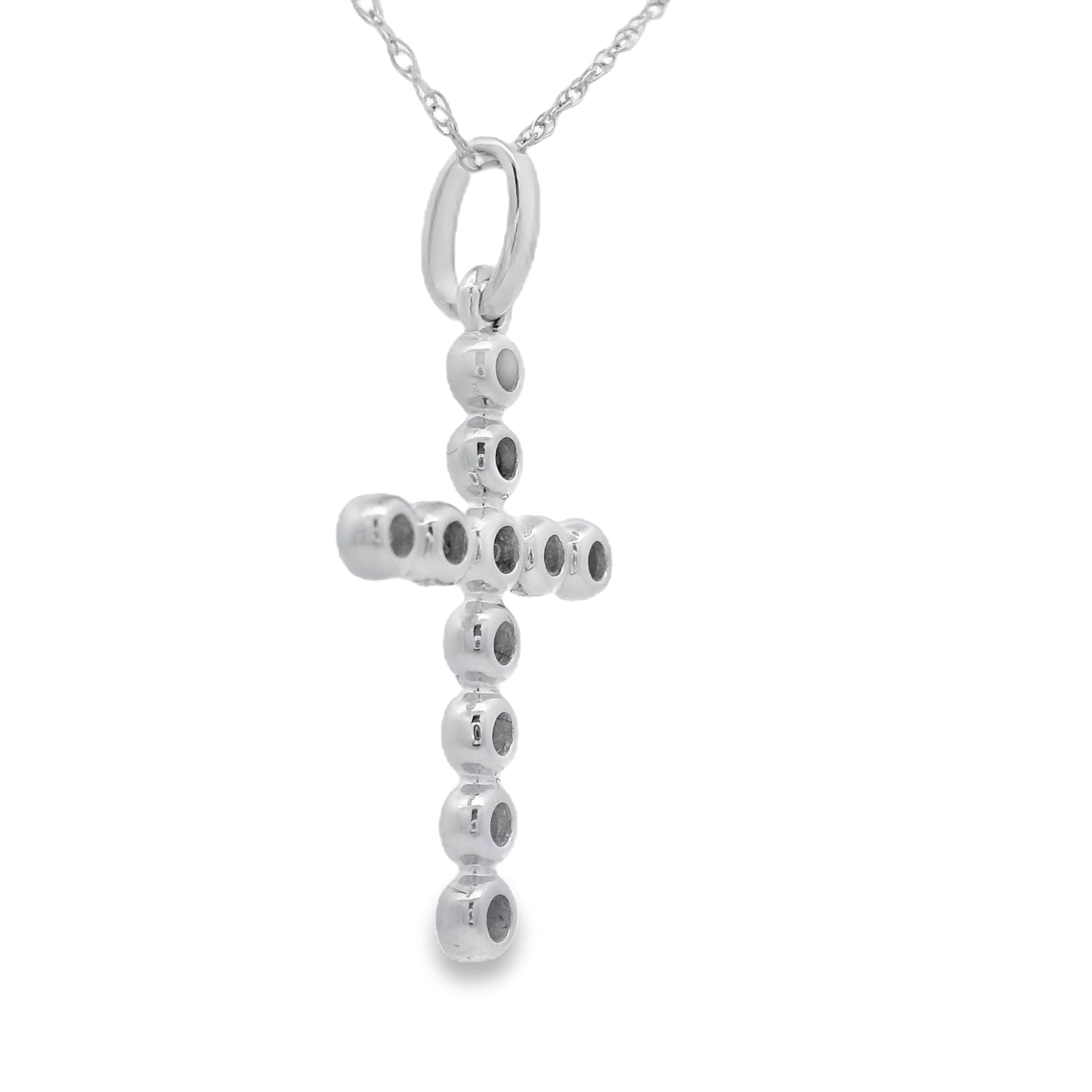 .20ct Diamond Cross Religious Pendant 14KT White Gold