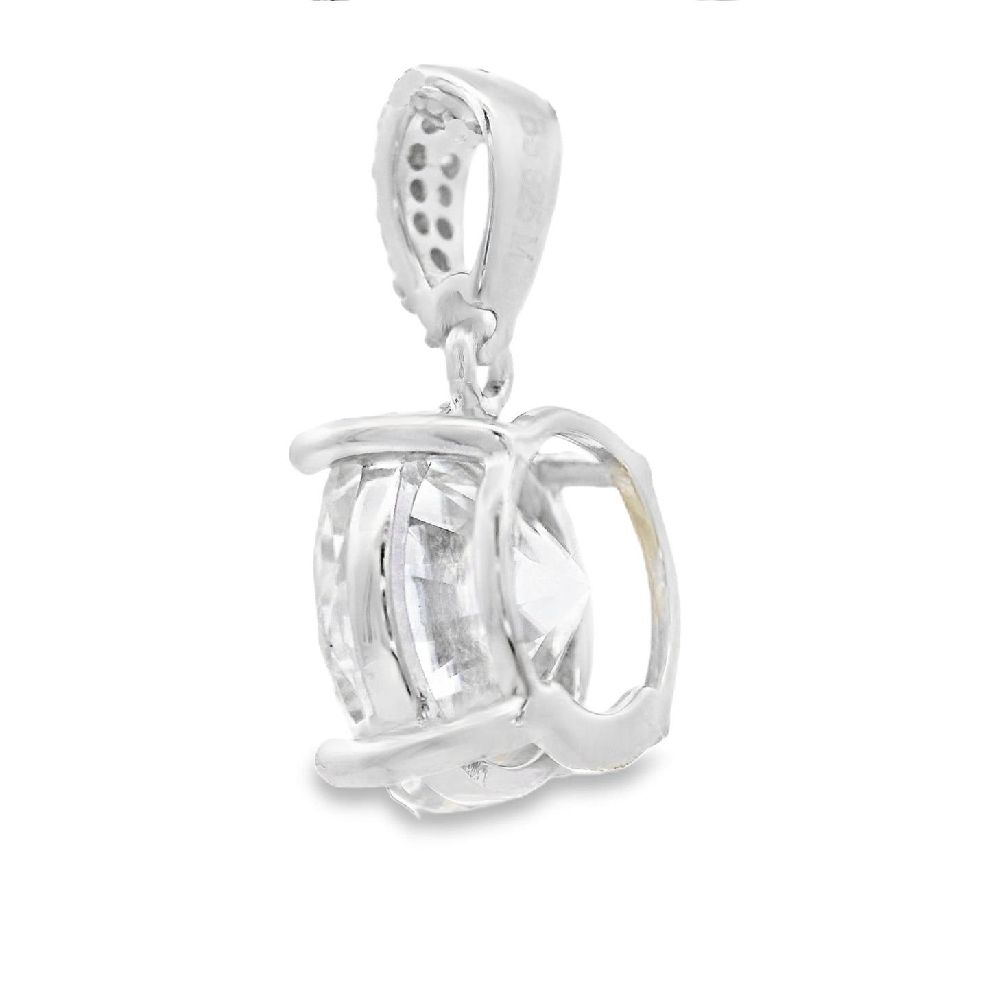 4.00ct Moissanite Pendant Sterling Silver