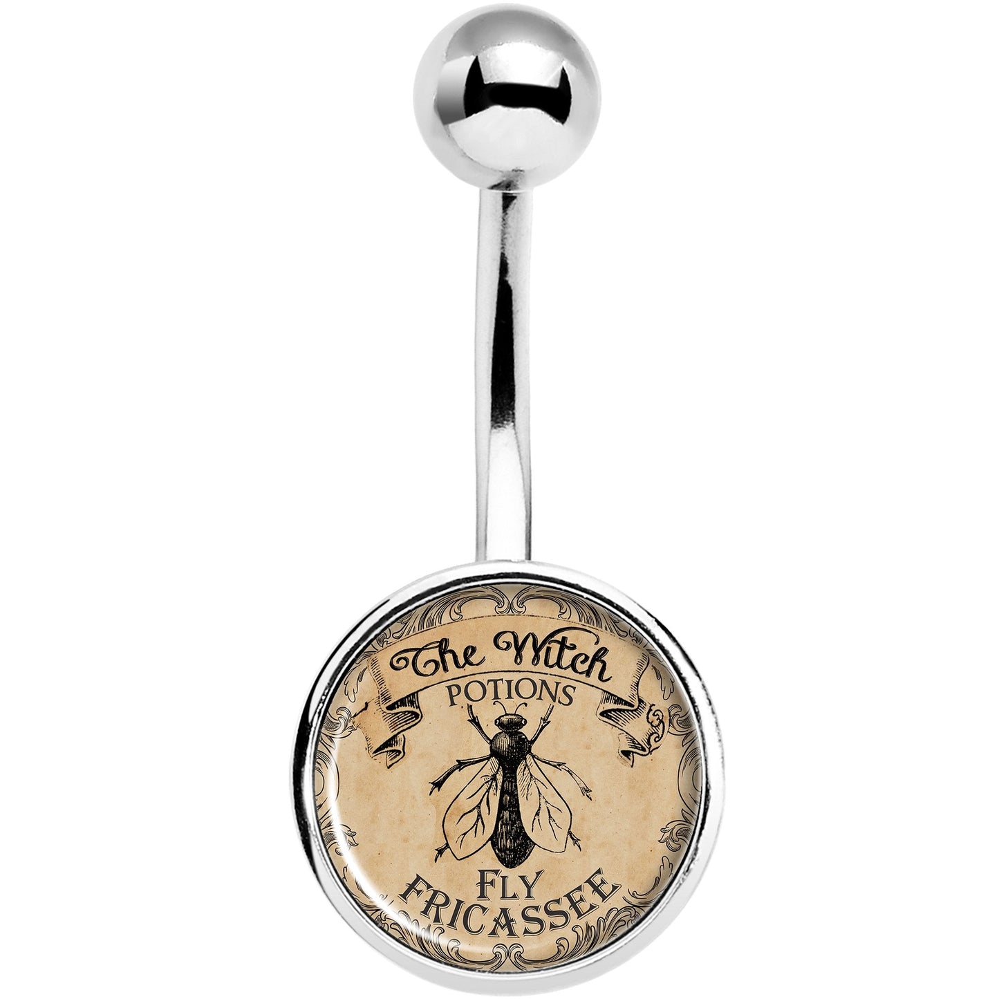 Witches Brew Fly Fricassee Halloween Belly Ring