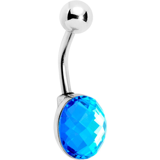 Blue Gem Big Bubble Belly Ring