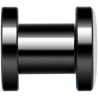 Blue Black Skull Black Anodized Screw Fit Plug Set 2G