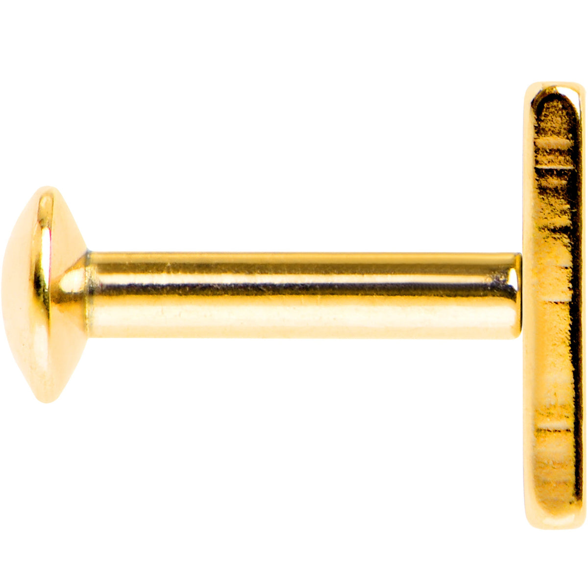 1/4 6mm Gold IP Rectangle Internal Thread Daith Cartilage Tragus