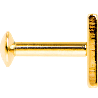 1/4 6mm Gold IP Rectangle Internal Thread Daith Cartilage Tragus