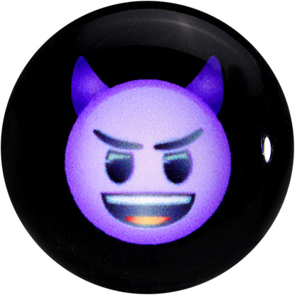 0G Licensed Purple Devil emoji Acrylic Double Flare Plug Set