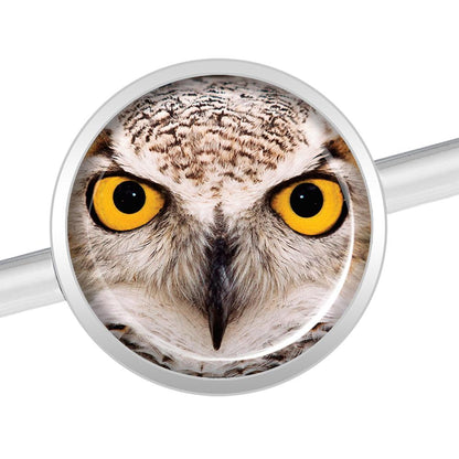 14G Full Color Owl Industrial Barbell 37mm