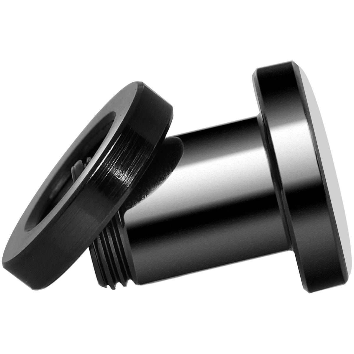 Blue Black Skull Black Anodized Screw Fit Plug Set 2G