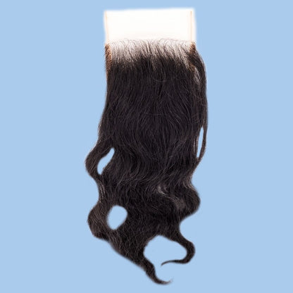 Raw Indian Curly 4x4 Transparent Closure