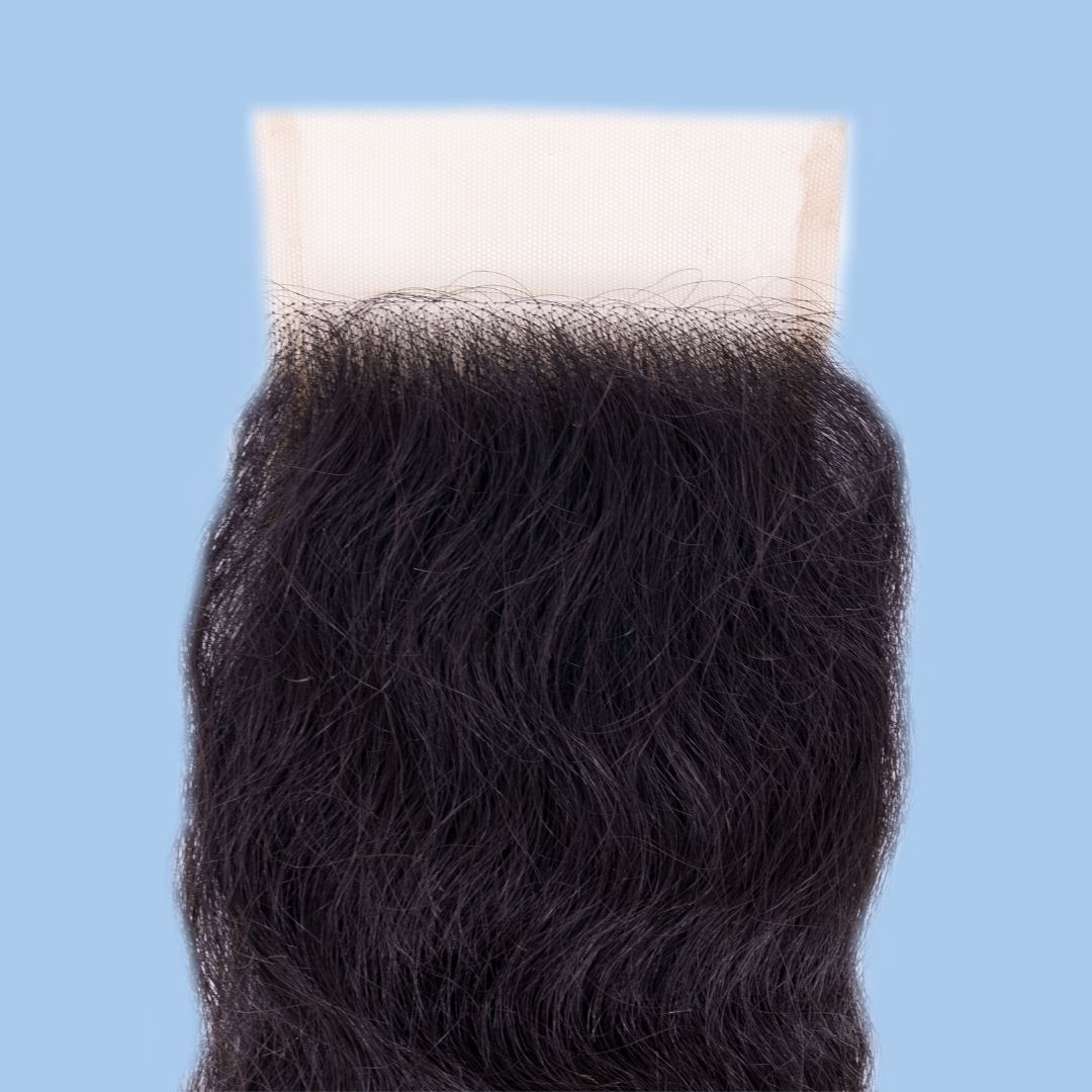 Raw Indian Curly 4x4 Transparent Closure