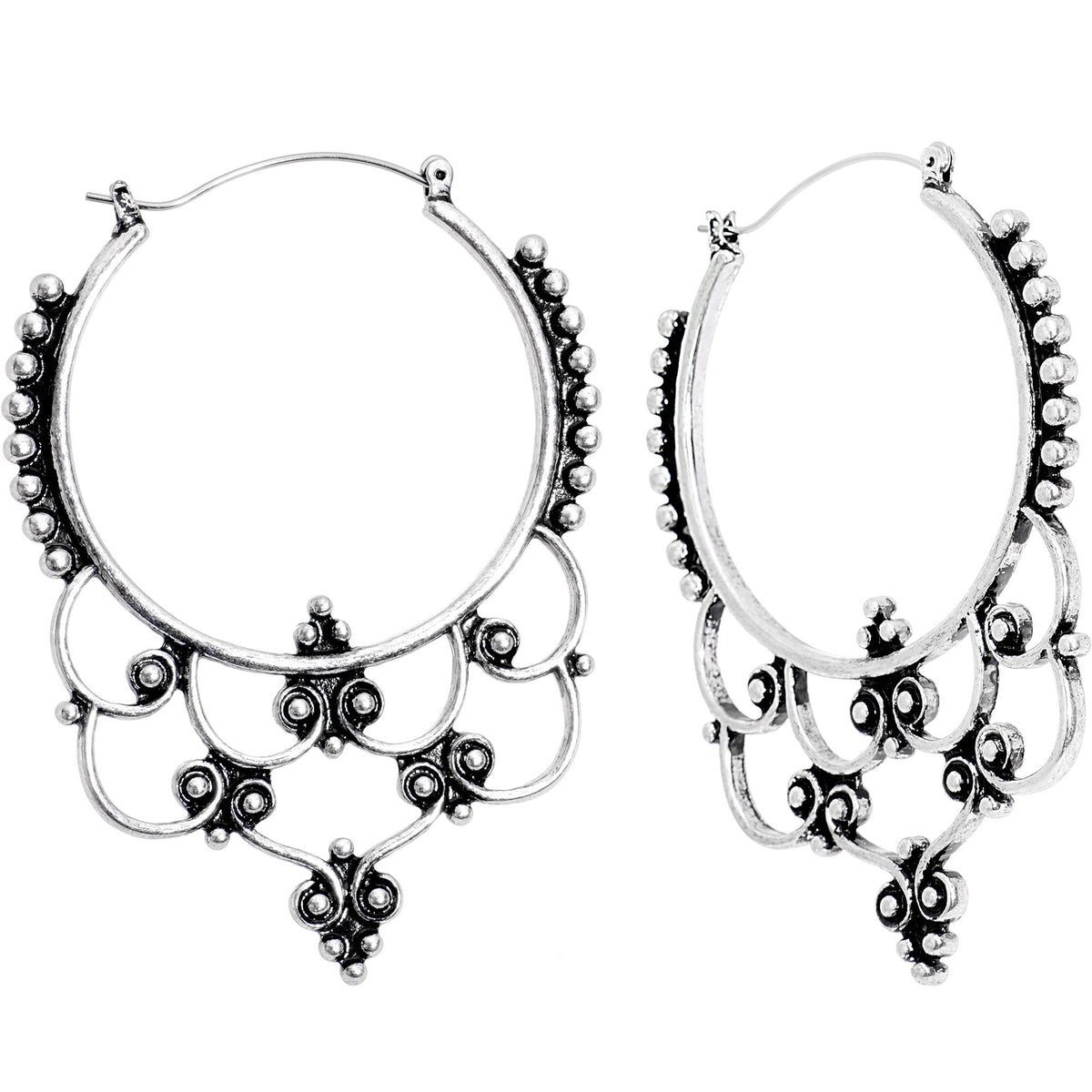 Victorian Decorative Twist Tunnel Plug Earrings