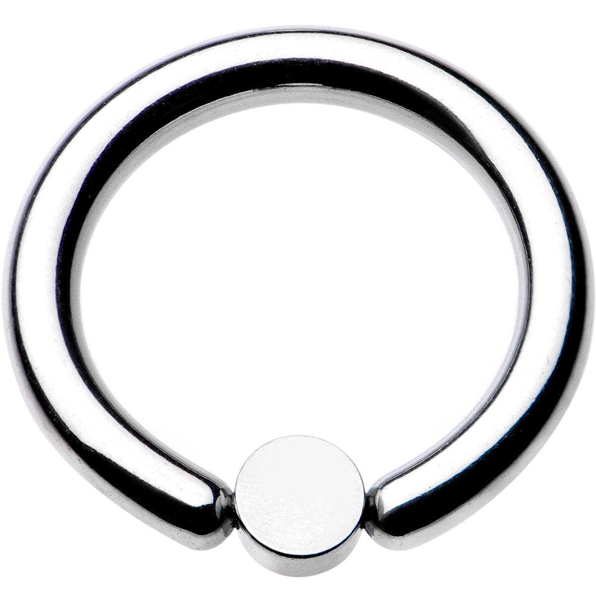 10G 1/2 Aqua Faux Opal 4mm Disc BCR Captive Ring
