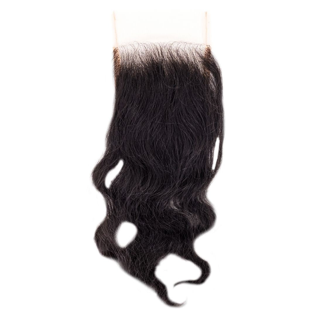 Raw Indian Curly 4x4 Transparent Closure