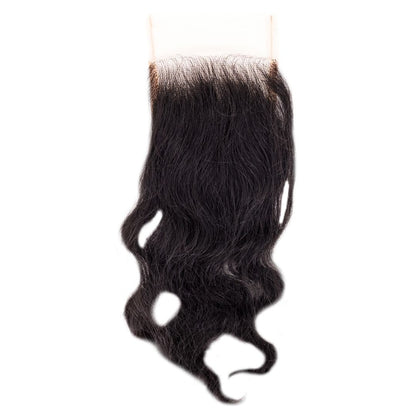 Raw Indian Curly 4x4 Transparent Closure
