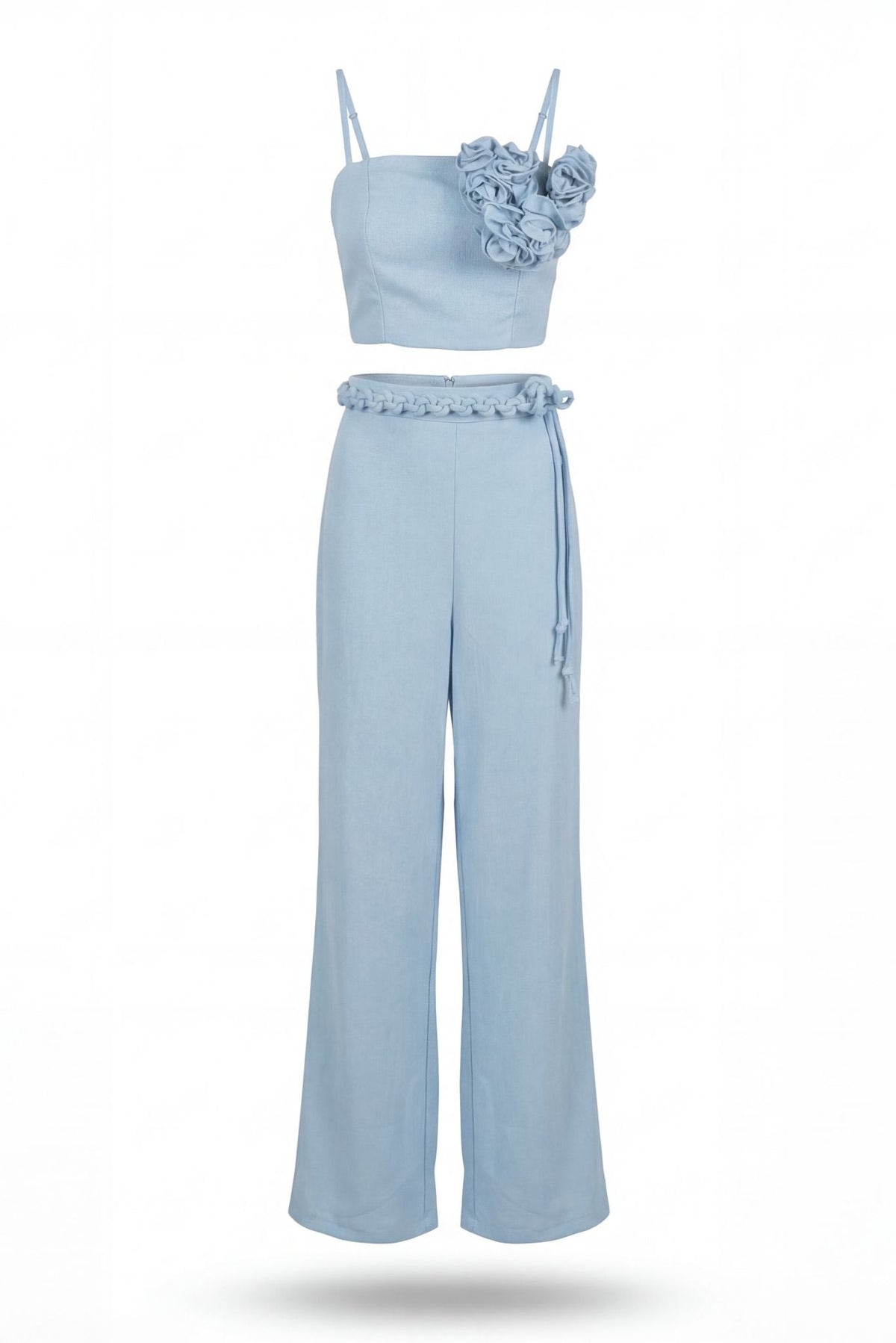 Rosalia Pants and Top Set In Celeste