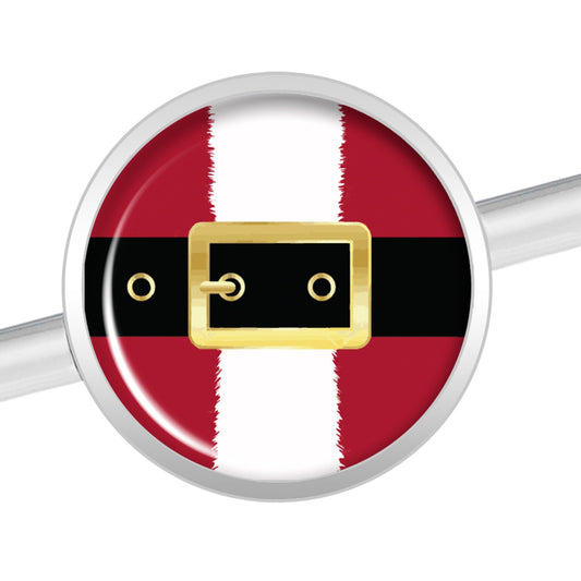 14G Christmas Santa Suit Industrial Barbell 37mm