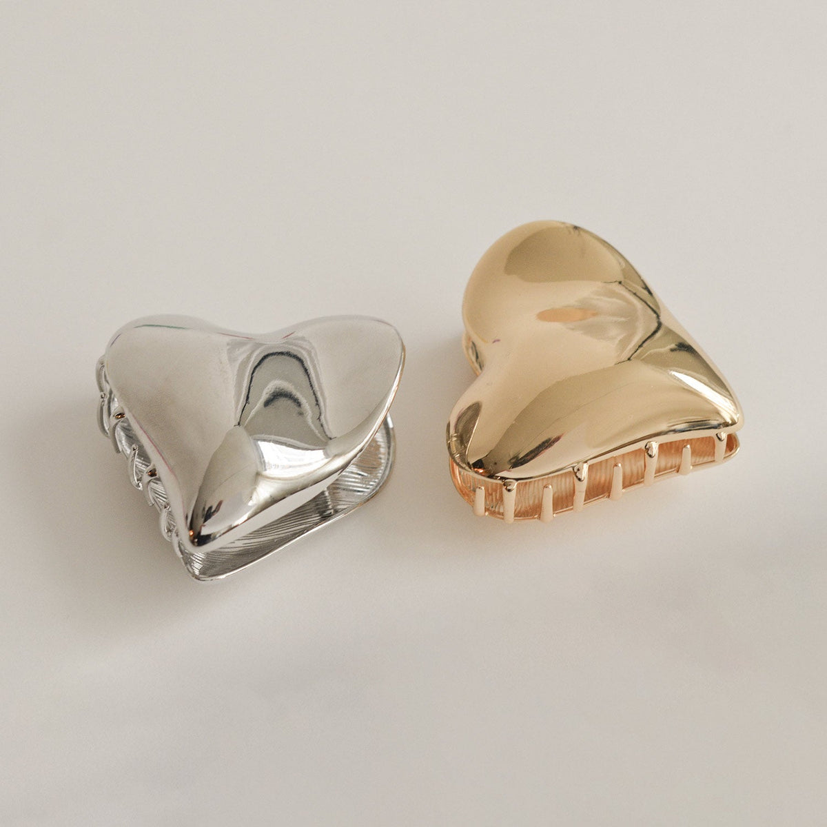 Heart-Shaped Hair Claw Clip | Gold