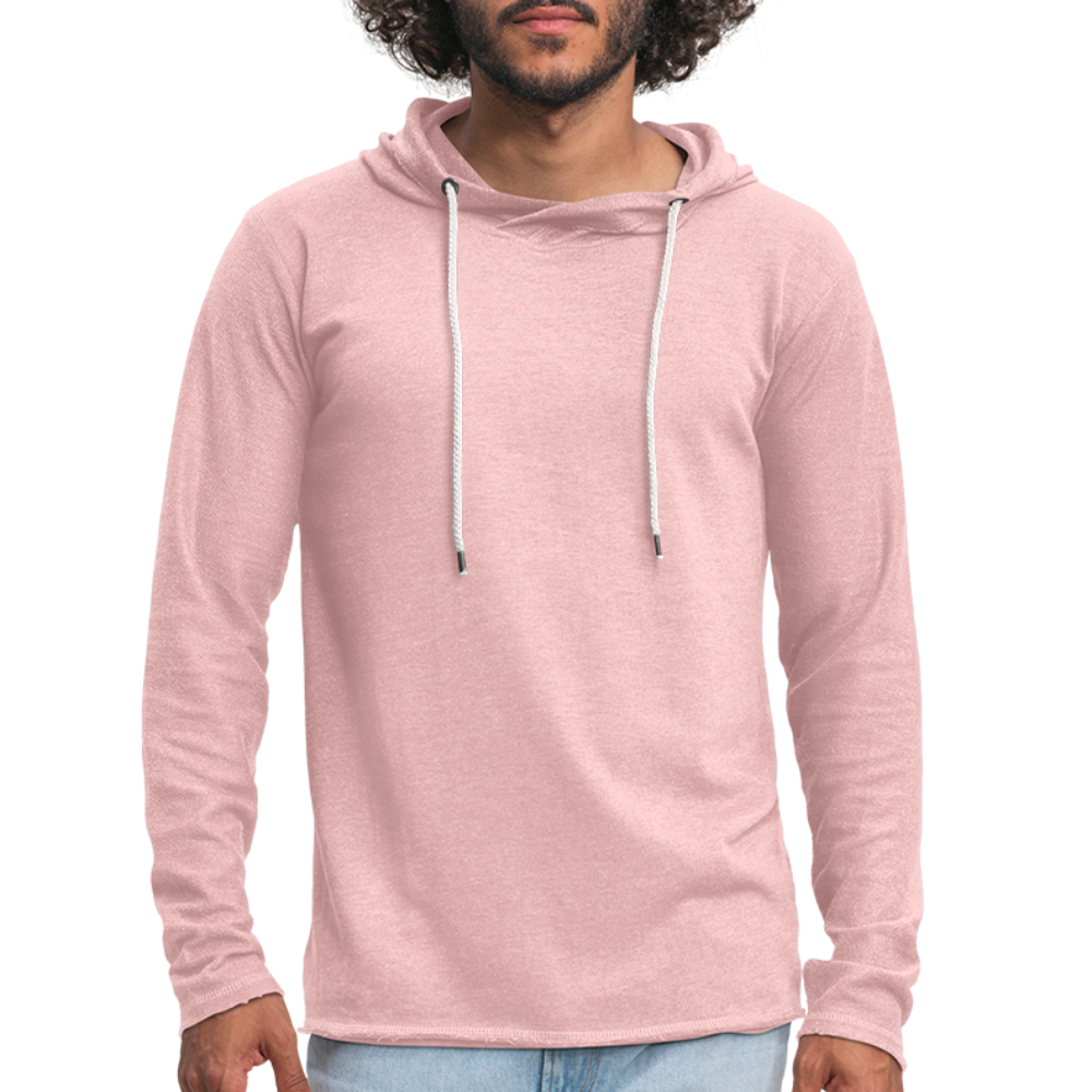 Unisex Lightweight Terry Hoodie - cream heather pink