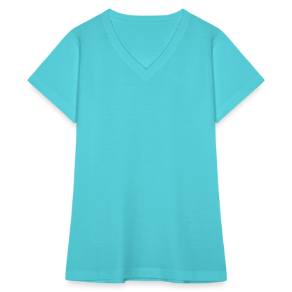 Women's V-Neck T-Shirt - aqua