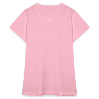 Women's V-Neck T-Shirt - pink