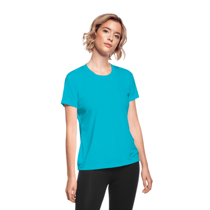 Women's Moisture Wicking Performance T-Shirt - turquoise