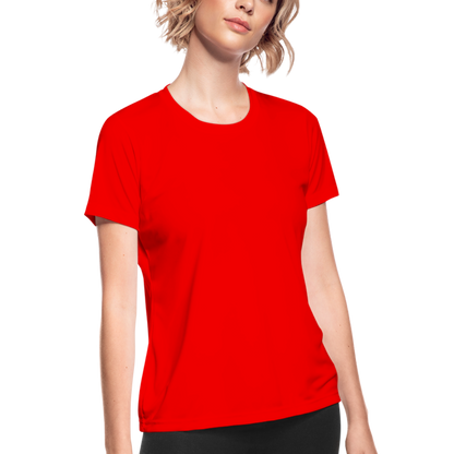 Women's Moisture Wicking Performance T-Shirt - red