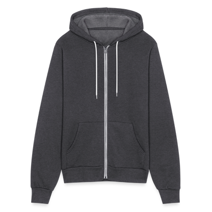 Bella + Canvas Unisex Full Zip Hoodie - charcoal grey