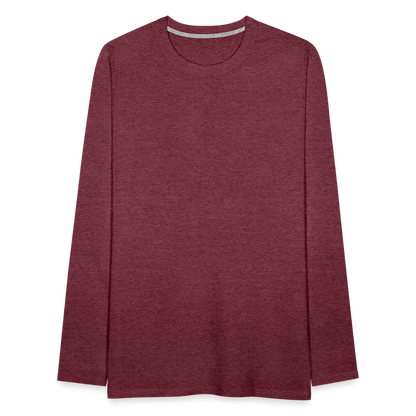 Men's Premium Long Sleeve T-Shirt - heather burgundy