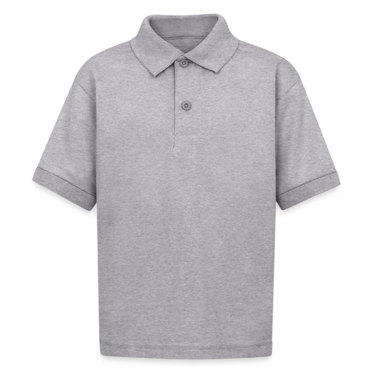 Gildan Kid's 50/50 Jersey Polo - heather gray