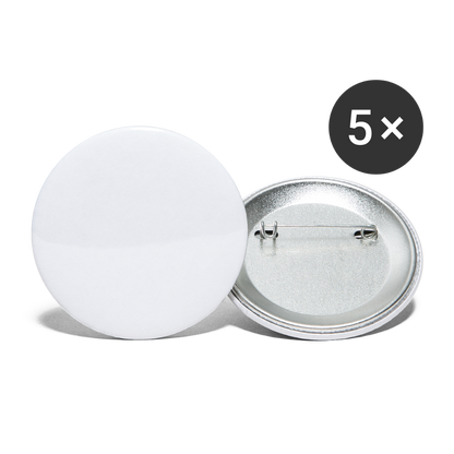 Buttons small 1'' (5-pack) - white
