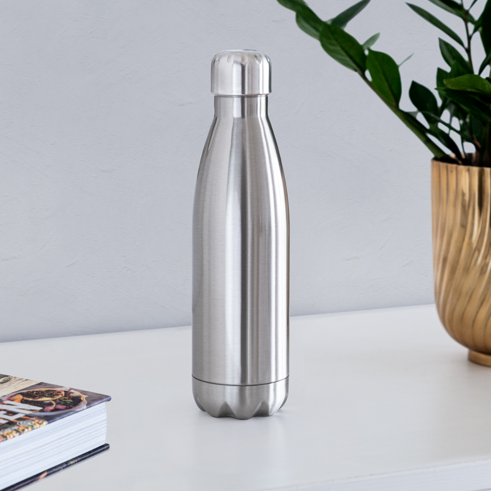 Insulated Stainless Steel Water Bottle - silver