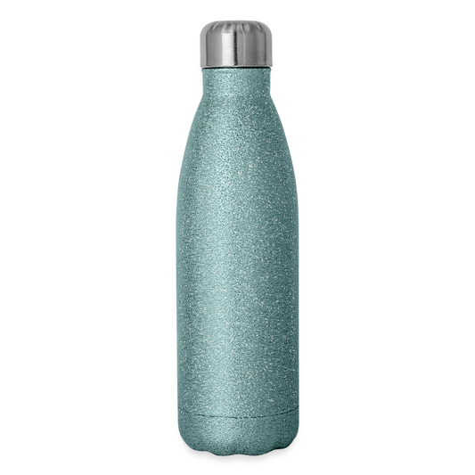 Insulated Stainless Steel Water Bottle - turquoise glitter