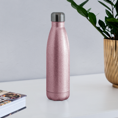 Insulated Stainless Steel Water Bottle - pink glitter