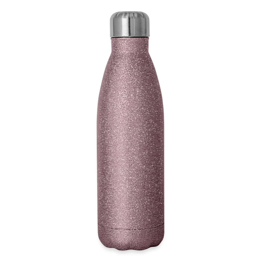Insulated Stainless Steel Water Bottle - pink glitter