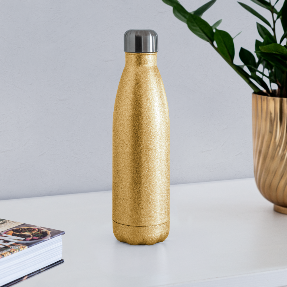 Insulated Stainless Steel Water Bottle - gold glitter