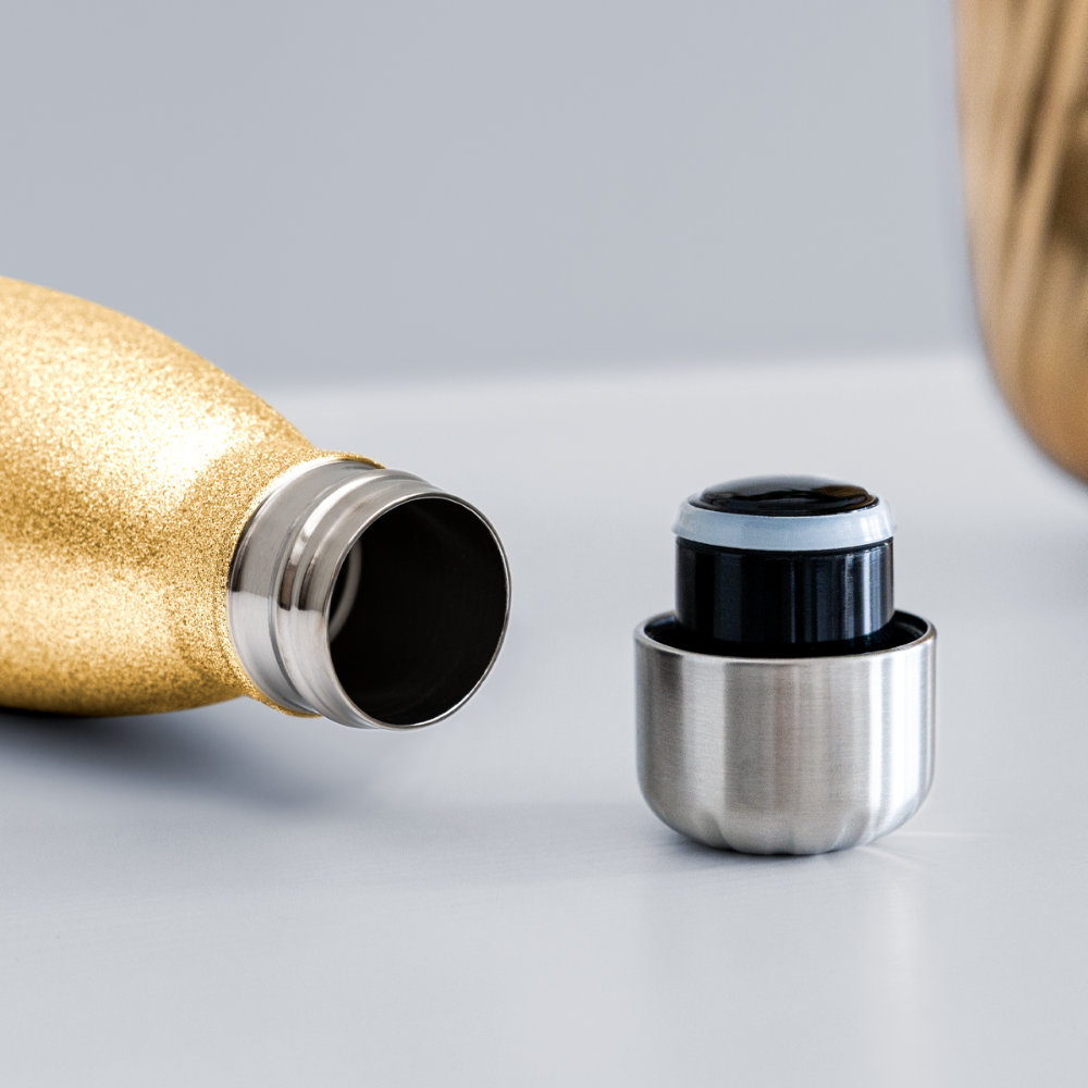 Insulated Stainless Steel Water Bottle - gold glitter