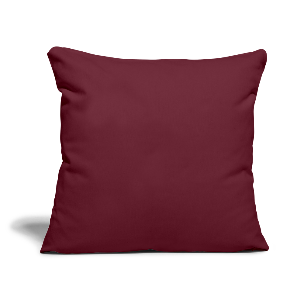 Throw Pillow Cover 18” x 18” - burgundy