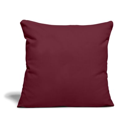 Throw Pillow Cover 18” x 18” - burgundy