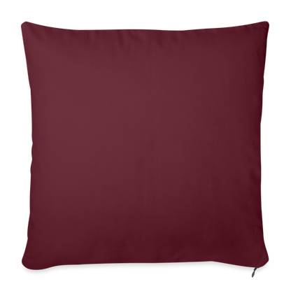 Throw Pillow Cover 18” x 18” - burgundy