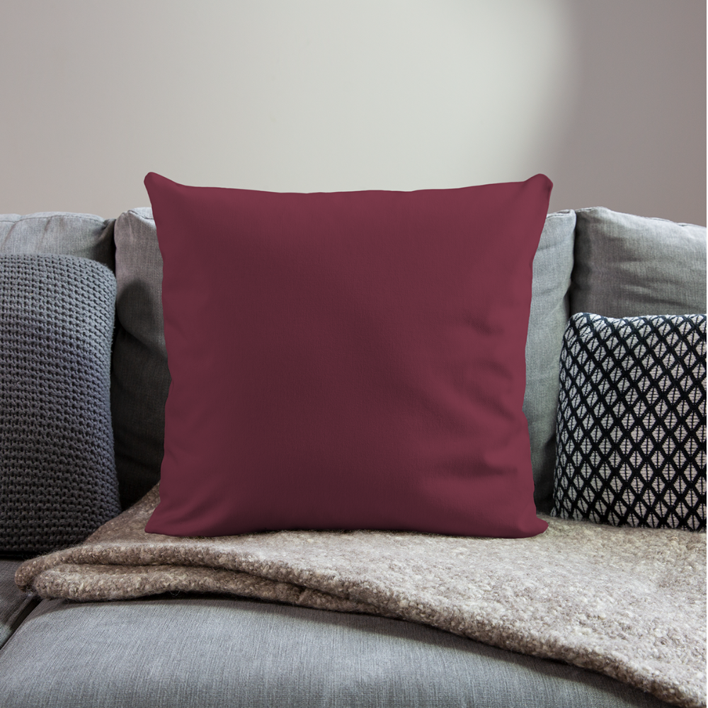 Throw Pillow Cover 18” x 18” - burgundy