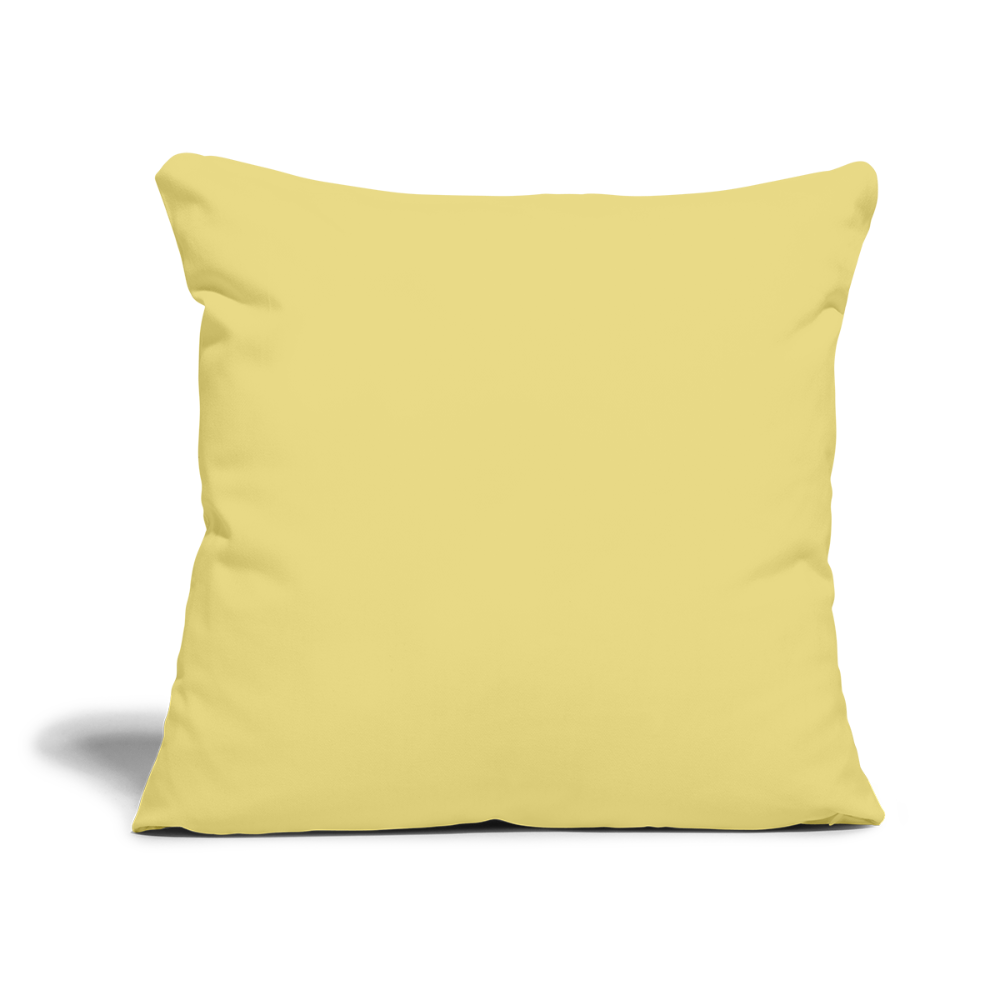 Throw Pillow Cover 18” x 18” - washed yellow